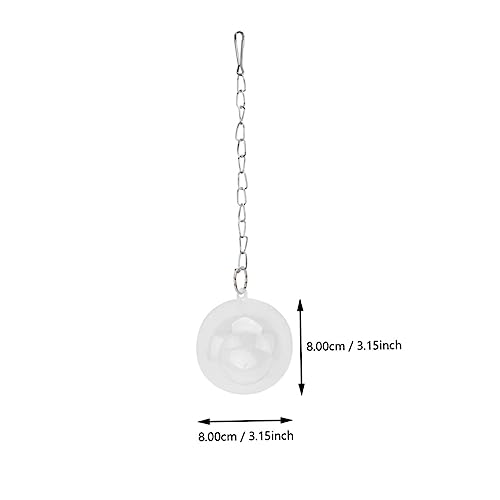 iplusmile 2 Stück Fütterungsball Hamsterkäfig Hamsterspielzeug Spieß Planet Krähe vogelspielzeug vogelkäfig Birdcage Hamster Vogelhäuschen für Haustiere Futterspender Acryl Weiß von iplusmile