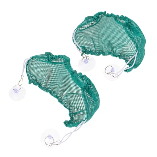 iplusmile 2 Stück Hängende Reptilien Hängematte für Bartagamen Chamäleons Sicheres Klettern mit Saugnapf Leicht Konstruktion für Terrarien Zubehör von iplusmile
