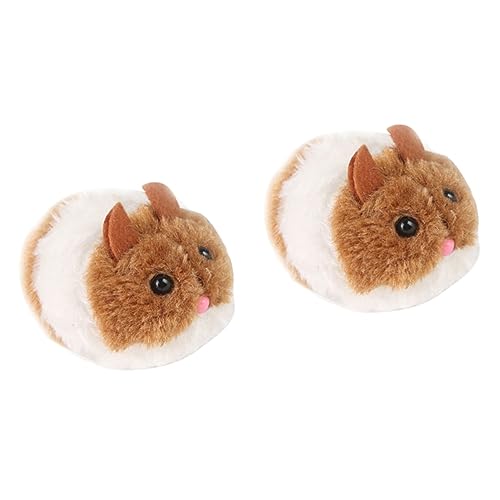 iplusmile Plüschtiere 2 Stück Hamster-Kuscheltiere Plüsch-Katzenspielzeug Mechanisches Spielzeug Katzenspielzeug Katzenspielzeug Mäuse Katzenspielzeug Teaser Die Katze Plüschspielzeug von iplusmile