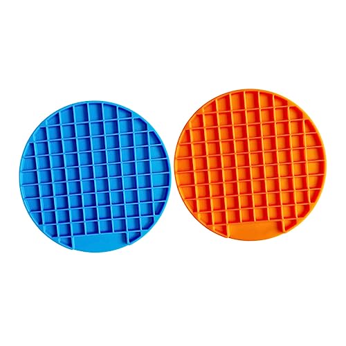 iplusmile 2 Stück Haustier Frisst Langsam Matte Futterautomat Für Haustiere Hund Platte Runder Feeder Haustierbedarf Essen Hunde Fütterung Welpe Slow-Feeder-Matte Hund Frisst Langsam Matte von iplusmile