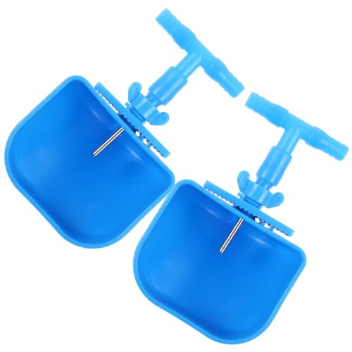 iplusmile 2 Stück Kaninchen-Wasserbrunnen Haustier Käfig isoliert Futterspender Hasenwasserspender Trinkschalen Wassernapf für Kaninchen Kaninchenwasserspender Plastik Blue von iplusmile