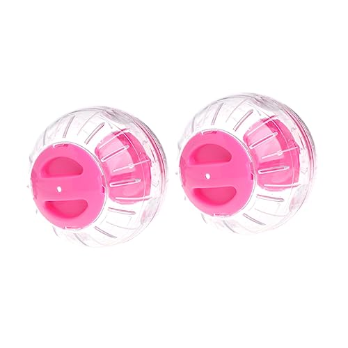iplusmile 2 Stück Kleiner Laufball Für Haustiere Hamsterbälle Hamster -übungsball Kleiner Hamsterball Zwerghamster-Gymnastikball Nagetier Um Laufen Mini Laufball Für Hamster Rosa von iplusmile