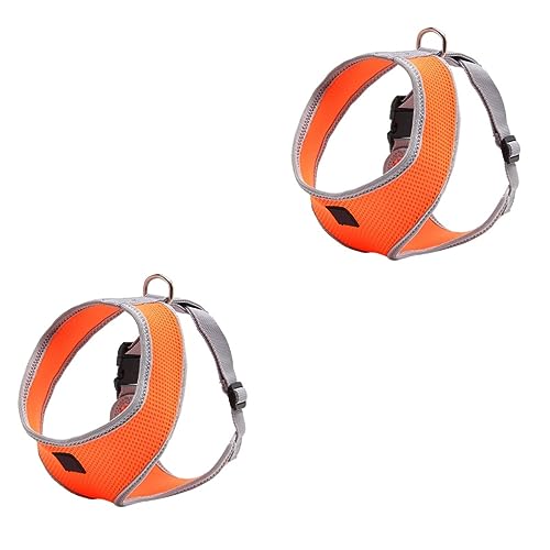 iplusmile 2 Stücke Hund Weste Geschirre Kragen Set Komfort Polsterung Weste Für Bis Große Hunde Orange iplusmile 2 Stücke Hund Weste Geschirre Kragen Set Komfort Polsterung Weste Für Bis Große Hunde Orange von iplusmile