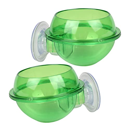 iplusmile 2 Stück Wasserzufuhr Schildkröte Gecko Fütterung Reptil Eidechsen Haustier Wasserschale Wassernapf Schüssel Klein Futterspender Schleichtiere Green von iplusmile