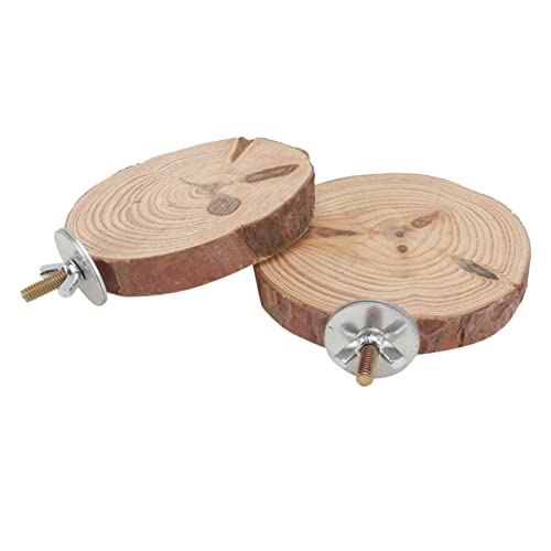 iplusmile 2 Stücke Holz Vogel Standbrett Kiefernholz Sitzstangen für Sittiche Papageien und Kleintiere Strapazierfähig und Langlebig für Vogelkäfige und Spielplätze Zufällige von iplusmile