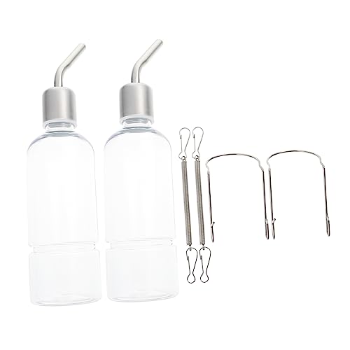 iplusmile 2 Stücke Trinkflasche für Haustiere Hängender Wasserspender für Meerschweinchen und Chinchillas aus Robustem Installieren Reinigen Leckfrei und Langlebig von iplusmile