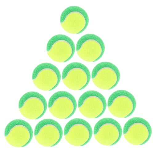 iplusmile 20 Stück Tennistraining Requisiten Apportierbälle Für Große Hunde Hundespielzeugball Interaktive Trainingsbälle Welpenball Hüpfball Für Haustiere Green Gummi von iplusmile