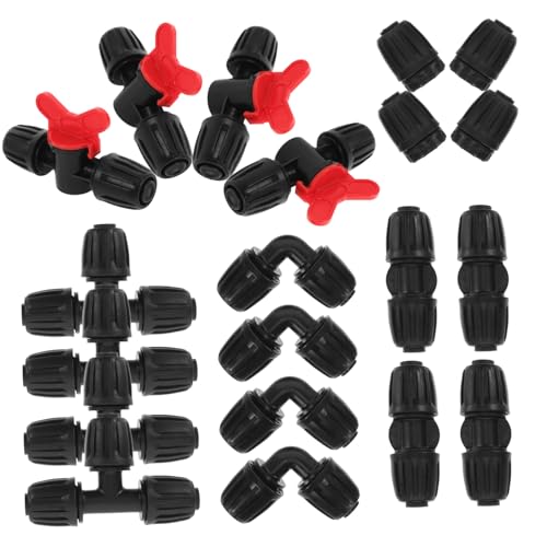 iplusmile 20 Stück Tropfbewässerungsanschluss Gewächshaus Tropfbewässerungssystem Anlage Tropfschlauch Tropfsystem Für Den Garten Einziehbarer Gartenschlauch Erweiterbar Black Sport von iplusmile
