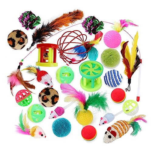 iplusmile Haustier Spielzeug Set 26 TLG Katzenspielzeug Plüschmaus Sisal Quietschspaß für Hauskatzen iplusmile Haustier Spielzeug Set 26 TLG Katzenspielzeug Plüschmaus Sisal Quietschspaß für Hauskatzen von iplusmile