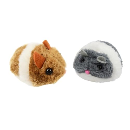 iplusmile 2stücke Katzenmaus Spielzeug Interaktives Katzenspielzeug Ziehmaus Plüschtier Kätzchen Maus Spielzeug Katzenspielzeug Zum Ziehen von iplusmile