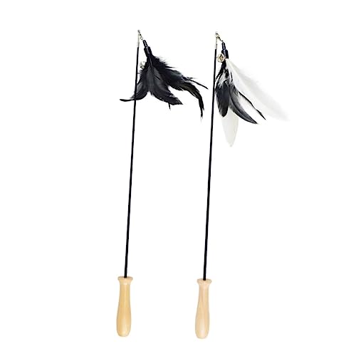 iplusmile 2Stücke Katzen Teaser Sticks mit Federn Interaktives Katzenspielzeug für Aktives und Stressabbau für Hauskatzen und Kätzchen und Anregendes iplusmile 2Stücke Katzen Teaser Sticks mit Federn Interaktives Katzenspielzeug für Aktives und Stressabbau für Hauskatzen und Kätzchen und Anregendes von iplusmile