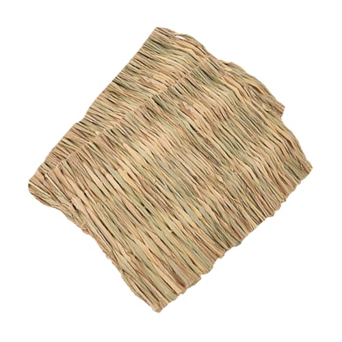iplusmile 2stücke Naturgrasmatte Für Kaninchen Gewebte Strohmatten Tierbettmatte Kaninchenkratzunterlage Heu Matte Für Haustiere Kleine Haustier Bett Kaninchen Gras Matte Nistmatte Für von iplusmile