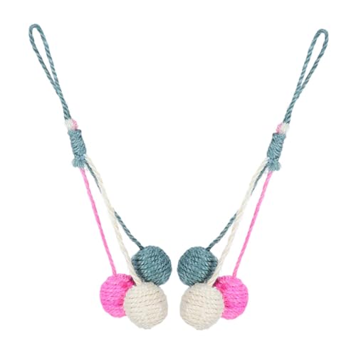 iplusmile 2Stücke Sisal Katzenball für Katzen Interaktives Hängespielzeug mit Buntem Design Platzsparend und Kratzfest für Innenräume Fördert und Bindung iplusmile 2Stücke Sisal Katzenball für Katzen Interaktives Hängespielzeug mit Buntem Design Platzsparend und Kratzfest für Innenräume Fördert und Bindung von iplusmile