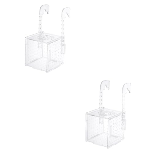 iplusmile 2st Goldfischglas Ablaichkasten Aquarium Inkubator Für Aquarium Deko Ableichbecken Für Aquarium Tiere Züchten Kn-Filter Fischfalle Fischtankzucht- Mit Saugnapf Zuchtbox von iplusmile