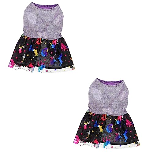 iplusmile 2st Halloween-Kleid Für Haustiere Halloween Hund Tüllkleid Halloween-hüte Für Kleine Hunde Halloween-katzenkleid Halloween-hundekleidung Einzigartig Der Stoff Violett Polyester von iplusmile