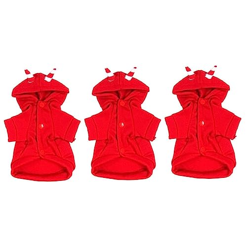 iplusmile 3-teiliges Haustier-Halloween-kostüm Hunde-Kapuzenpullover Für Hunde Rotes Baumwollmaterial Hundekleidung Halloween-Thema Welpen Größe XL iplusmile 3-teiliges Haustier-Halloween-kostüm Hunde-Kapuzenpullover Für Hunde Rotes Baumwollmaterial Hundekleidung Halloween-Thema Welpen Größe XL von iplusmile