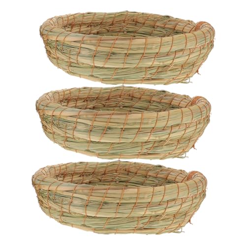 iplusmile 3 Stück Haustierbett Aus Stroh Käfig Hamsternest Hamsterkäfig Aus Stroh Geflochtenes Nest Frettchen-Nest Nest Für Hamster Handgefertigtes Nest Rattennest iplusmile 3 Stück Haustierbett Aus Stroh Käfig Hamsternest Hamsterkäfig Aus Stroh Geflochtenes Nest Frettchen-Nest Nest Für Hamster Handgefertigtes Nest Rattennest von iplusmile