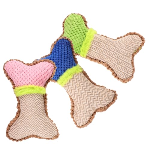 iplusmile 3 Stück Hund Plüschtier für Haustiere Weihnachten zur Bereicherung von Hunden Hund kaut Quietscher Quietschendes Welpenspielzeug Beißspielzeug für kleine Welpen von iplusmile