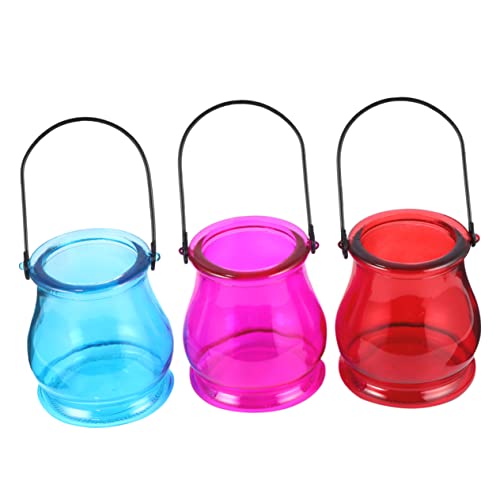 iplusmile 3 Stück Hydroponische Pflanzenflasche Hängevase für Wasser und Sukkulentenpflanzen Stilvolle Blumenvase für Zufällige Farben für Dekoration und Zufällige Farbe von iplusmile