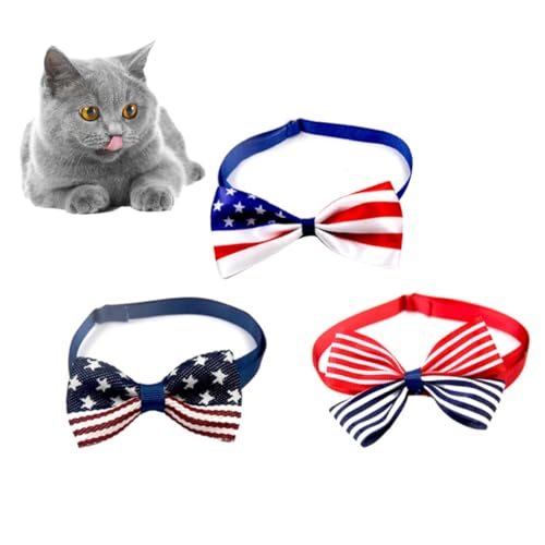 iplusmile 3 Stück Katzen Und Hundehalsband Hundeanhänger Schleife Zubehör Für Große Rassen Verstellbares Haustierhalsband von iplusmile