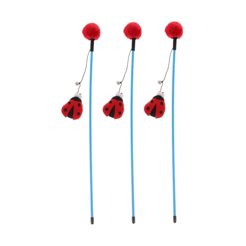 iplusmile 3stücke Interaktiver Katzenspielzeug-Stick Coccinella Lustiges Plüschiges Teaser-Spielzeug Für Katzen Aktivität Und iplusmile 3stücke Interaktiver Katzenspielzeug-Stick Coccinella Lustiges Plüschiges Teaser-Spielzeug Für Katzen Aktivität Und von iplusmile