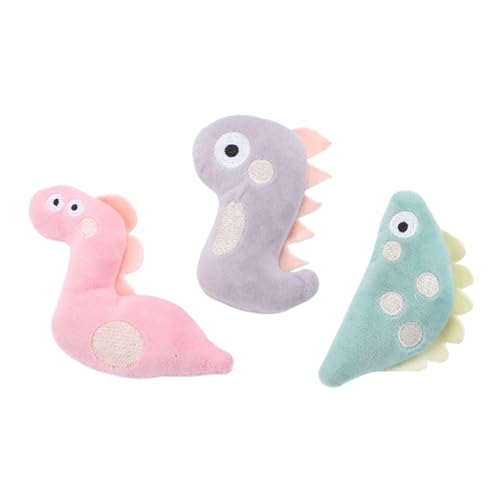 iplusmile 3stücke Katzen-Spielzeug Plüsch Interaktive Katzenangel Mit Katzenspielzeug Snake Graue Dinosaurier Grüner Fisch Kreative Spielzeuge Für Katzen Und Kätzchen Katzenminze von iplusmile