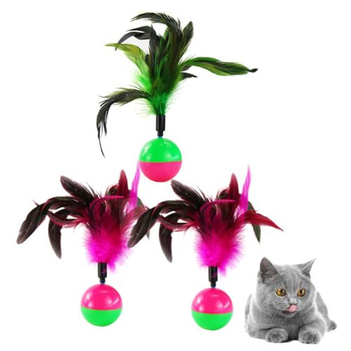 iplusmile 3 Stück Tumbler Katzenspielzeug Interaktives Katzenspielzeug kratzen sensorisch Ball interaktives kratzspielzeug Kätzchen-Trainingsspielzeug Katzenfeder-Tumbler- iplusmile 3 Stück Tumbler Katzenspielzeug Interaktives Katzenspielzeug kratzen sensorisch Ball interaktives kratzspielzeug Kätzchen-Trainingsspielzeug Katzenfeder-Tumbler- von iplusmile
