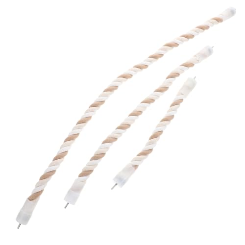 iplusmile 3 Stück Vogel Papagei Barsch Kletterseil Barsch Kleine Papageienspielzeuge Papageien Kautgeschäfte Papageienkäfig Barsch Kletterseil Für Sittiche Baumwollseil von iplusmile