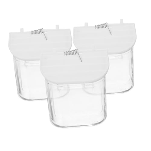 iplusmile 3 Stück Vogelkäfig Außenbecher Papageien Wasserspender Taubenfütterungshalter Hängender Wasserspender Vogelfutterbecher Papageien Futterspender Schüssel Für Papageienfutter von iplusmile