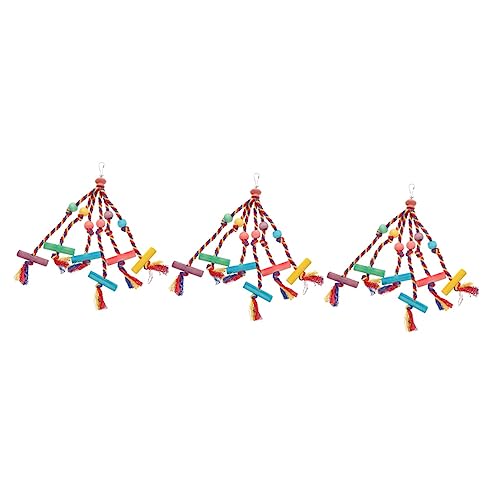 iplusmile 3st Farbiges Papageienspielzeug Vogel Baumwollseil Spielzeug Conure Käfig Zubehör Schöner Vogel Bunte Kauspielzeuge Vogelspielzeug Für Sittiche Kegelschwanz Hölzern Holz iplusmile 3st Farbiges Papageienspielzeug Vogel Baumwollseil Spielzeug Conure Käfig Zubehör Schöner Vogel Bunte Kauspielzeuge Vogelspielzeug Für Sittiche Kegelschwanz Hölzern Holz von iplusmile