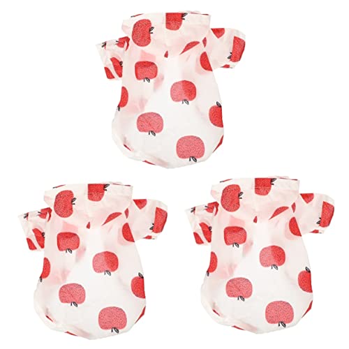 iplusmile 3st Sonnenschutzkleidung Für Haustiere Kühlende Hemden des Hundes Sommerliche Hundebekleidung Kätzchen-Kleidung Sommer Coole Hundeweste Sommerkleid Polyester Süße Artikel Shirt von iplusmile