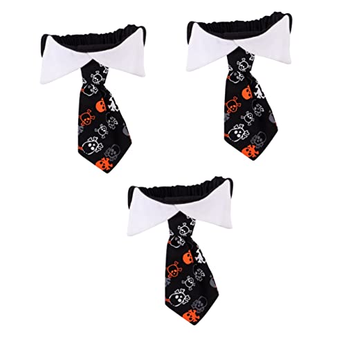 iplusmile 3St Halloween-Krawattenkragen für Haustiere Kleidung für kleine Hunde Fliegen Kleider Hunde Krawatten Halsband für Hunde Abschlussball binden Schmuck Zubehör von iplusmile