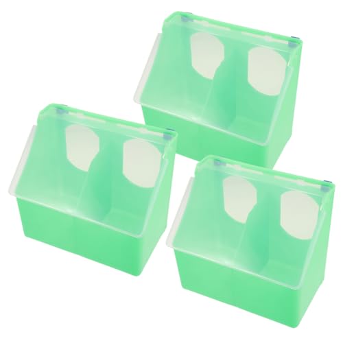 iplusmile 3Stücke Hängender Vogelfütterer Multifunktionale Futterbox Mit Mehreren Fächern Praktischer Futterspender Für Vogelkäfige Kunststoffdesign Für Optimale Futterlagerung von iplusmile