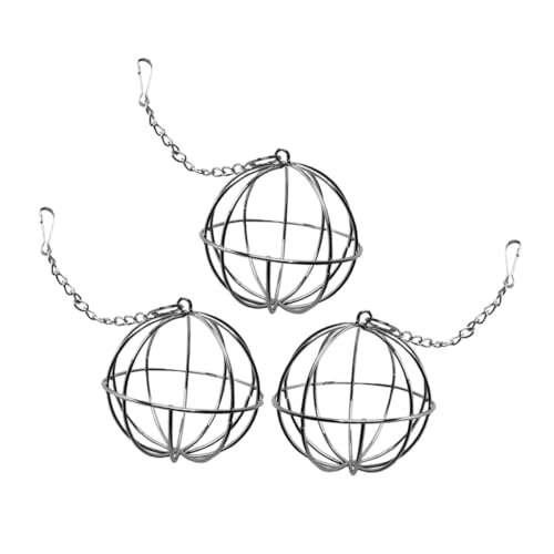 iplusmile 3pcs Edelstahl -heuhändlerkugeln Für Kaninchen Meerschweinchen Und Chinchillas Hängendem Heuspender Kleiner Tierfuttermittel von iplusmile