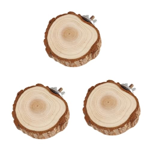 iplusmile Spielzeug Vogel Vogelkäfig Perch 3st Holzpapageienbarsch Sitzstangen Für Vogelkäfige Holzbarsch Papagei Spielstand Kleines Haustier Plattform Hölzern Vogelkäfig Holzständer von iplusmile