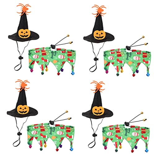 iplusmile 4 Sätze Halloween-Hut Haustierhut zum Thema Halloween Haustier-Partykostüm hundekostüm Hunde kostüm Hüte Ornament Halloween-Elemente Haustierhut Bequeme Haustierkleidung lustig von iplusmile