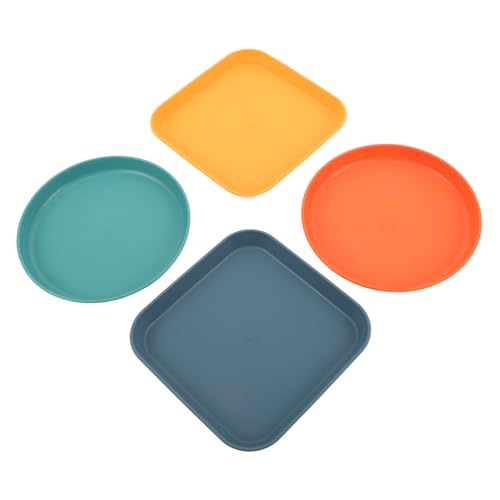 iplusmile 4 Stück Flache Futterschalen für Nassfutter Rutschfestes Design für Kleine Haustiere und Welpen für Kurze Beine und Einfache von iplusmile