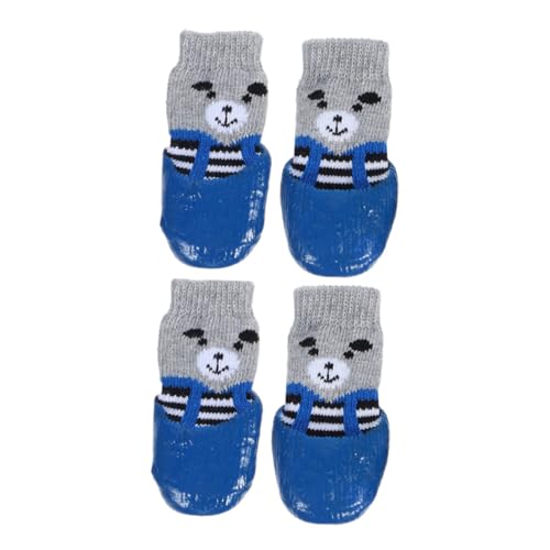 iplusmile 4 Stück Haustierschuhe Greifer Pfotenpantoffeln Verhindern Sie Hundeset Welpenschuhe Welpen Haustiere para Waschbare Haustiersocken Tragbare Haustiersocken Blaue Baumwolle iplusmile 4 Stück Haustierschuhe Greifer Pfotenpantoffeln Verhindern Sie Hundeset Welpenschuhe Welpen Haustiere para Waschbare Haustiersocken Tragbare Haustiersocken Blaue Baumwolle von iplusmile