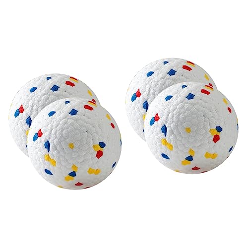 iplusmile 4 Stück Hüpfender Ball Bälle Für Hunde Schmeiß Es Eier Haustierkauer Plüsch Kleine Hundebälle Zahnbürstenspielzeug Für Hunde Beißspielzeug E-TPU-Material Hündchen Bissfester Ball von iplusmile