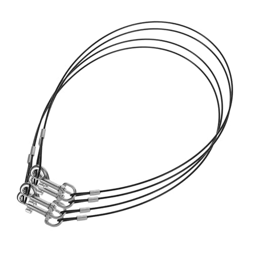 iplusmile 4 Stück Kausichere Hundeleine aus Beschichtetem Stahlseil für Outdoor Wanderungen Zugleine für Training und Tägliche für Große und Kleine Hunde von iplusmile