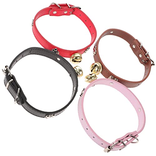 iplusmile 4 Stücke Für Vieh Glocke Kleine Versorgungen Nylon Anti-Verlorene Kuh Haustier Schafe Laute Bronze Mit Kupfer Verstellbare Nutztier Glocken Weiden Zubehör von iplusmile