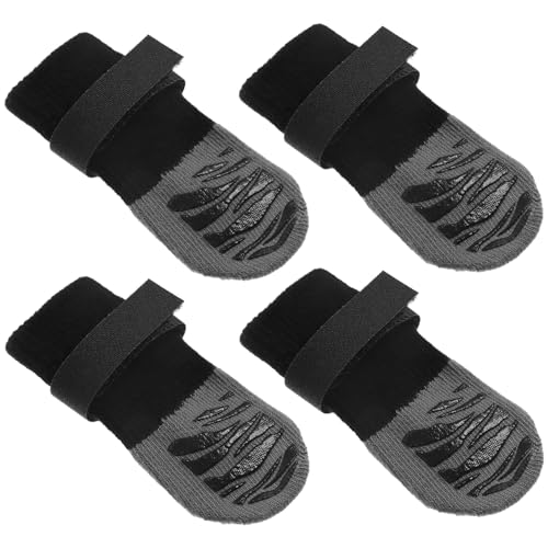 iplusmile 4Stücke Rutsch Hundesocken Für Outdoors Atmungsaktive Pfotenschutz Für Sicheren Und Schutz Gestreift von iplusmile