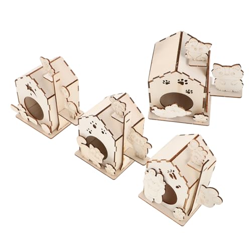 iplusmile 4Stücke Teiliges Holz Vogelhaus Bastelset für DIY Graffiti Malerei Sicheres Material Kreatives Fördert Hand Auge Koordination für Außenbereich iplusmile 4Stücke Teiliges Holz Vogelhaus Bastelset für DIY Graffiti Malerei Sicheres Material Kreatives Fördert Hand Auge Koordination für Außenbereich von iplusmile