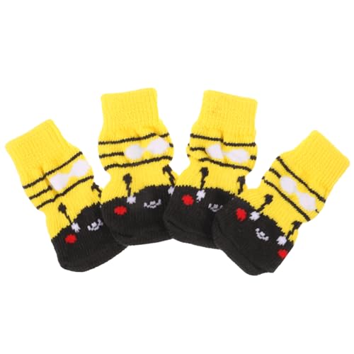 iplusmile 4Stücke rutschfeste Haustier Für Kleine Waschbare Baumwollsocken Schützende Winter Für Pfotenpflege Komfortabel Und Atmungsaktiv iplusmile 4Stücke rutschfeste Haustier Für Kleine Waschbare Baumwollsocken Schützende Winter Für Pfotenpflege Komfortabel Und Atmungsaktiv von iplusmile