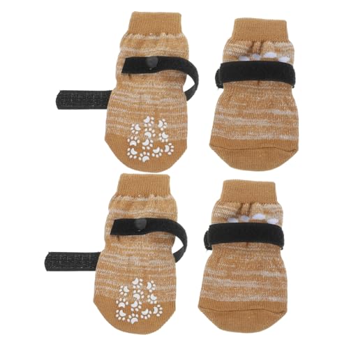 iplusmile 4Stücke rutschfeste Hundesocken Für Kleine Und Mittlere Pfotenschutz Und Atmungsaktive Für Innenbereich Haustiersocken Mit Rutschfester von iplusmile