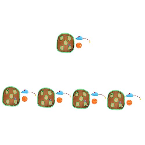 iplusmile 5 Sätze Katzen Spielzeug Katzentür Innentür Hundetür Katzenspielzeug Haustiertür Katze Verstecken Suchen Zusammenklappbares Katzentunnelspielzeug Stoff Die Katze Kombination von iplusmile