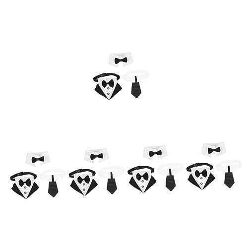 iplusmile 5 Sätze Haustier Krawatte Katzen-Valentinstag-dekor Verstellbare Welpenkrawatte Hundefliege Formelle Haustierfliege Halsband Für Hunde Polyester Zubehör Hochzeit von iplusmile