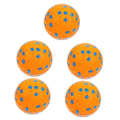 iplusmile 5st Hundespielzeugball Hundebälle Hundeleckerli-Puzzle Beißspielzeug Aktives Rollen Für Hunde Unzerstörbares Hundespielzeug Tennisbälle Für Hunde Latex Hündchen Kauen Gummi von iplusmile