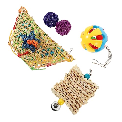 iplusmile 5stücke Hühnerfutterspielzeug Hängendes Futterspielzeug Für Hühner Stallspielzeug Maisstängel Luffa-schredder Kauspielzeug Vogel Spielzeug Futterball von iplusmile