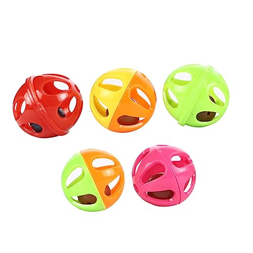iplusmile 50 Stück Ballspielzeug für Katzen Interaktives Katzenspielzeug Katze Fetch - Haustier Glocke kunststoffball kunststoffkugeln für Katzengellen Pet-Ball- von iplusmile